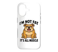 Custodia per iPhone 17 Bulldog inglese Im Not Fat Its All Muscle Dog Humor
