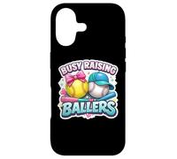 Custodia per iPhone 17 Busy Raising Ballers Softball Baseball Madre Mamma Bambini Mamma