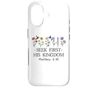 Custodia per iPhone 17 But Seek First His Kingdom Sign,Bible Verses Matthew 6:33