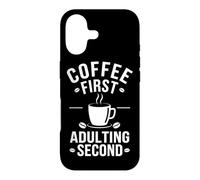 Custodia per iPhone 17 Caffè Coffee First Adulting Second Detto Divertente