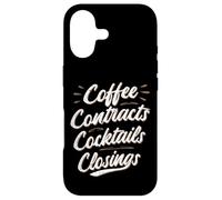 Custodia per iPhone 17 Caffè Contratti Cocktails Chiusura T-Shirt per Agente Immobiliare