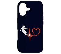 Custodia per iPhone 17 Calcio Ragazza Battito Cuore Giocatore Femminile Calci Passione