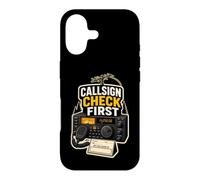 Custodia per iPhone 17 CALLSIGN CHECK FIRST Radioamatore Stazione Microfono