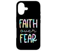 Custodia per iPhone 17 Camicia cristiana per ragazze Faith Over Fear Trust God Tie Dye