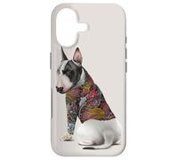 Custodia per iPhone 17 Cane Bull Terrier con tatuaggio drago giapponese Irezumi