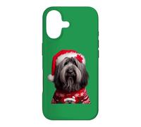 Custodia per iPhone 17 Cane da pastore Bergamasco con cappello di Babbo Natale Natale proprietario