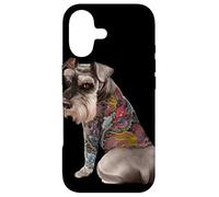Custodia per iPhone 17 Cane Schnauzer con drago giapponese Tattoo Irezumi