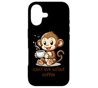 Custodia per iPhone 17 Cant Live Wout Caffè Carino Scimmia Cartoon