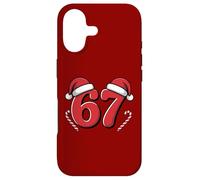 Custodia per iPhone 17 Cappello da Babbo Natale con bastoncini di zucchero Funny 67 Meme