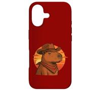 Custodia per iPhone 17 Capybara cowboy zen e deserto selvaggio