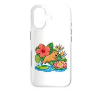Custodia per iPhone 17 Capybara salta da Lily Pad su Lotus Boat