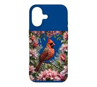 Custodia per iPhone 17 Cardinale Rosso Tra Rododendri Rosa