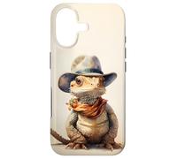 Custodia per iPhone 17 Carino Beardie drago barbuto che indossa un cappello da cowboy
