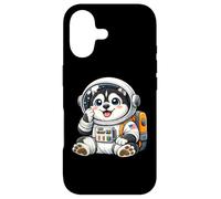 Custodia per iPhone 17 Carino cartone animato Husky Spazio ed Explorer Astronauta Cane