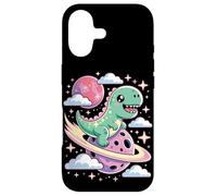 Custodia per iPhone 17 Carino Chibi Dinosauro Su Una Cometa Kawaii Goth