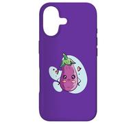 Custodia per iPhone 17 Carino Melanzana Carattere Kawaii Love Hearts