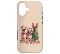 Custodia per iPhone 17 Carino Natale Cani Vacanze Invernali Pastore Tedesco