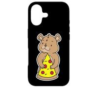Custodia per iPhone 17 Carino Orso Cucciolo Abbracciare Pizza Slice
