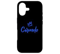 Custodia per iPhone 17 Carmelo il re/corona blu e nome per gli uomini chiamato Carmelo