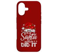 Custodia per iPhone 17 Caro Babbo Natale My Husband Did It Natale abbinato famiglia
