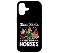 Custodia per iPhone 17 Caro Babbo Natale, porta i cavalli ELF Santa Leopard