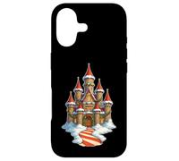 Custodia per iPhone 17 Castello di Natale Snowy Candy Cane Percorso