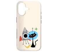 Custodia per iPhone 17 Cat Astronaut Space Retro Atomic Age Mid-Century Modern