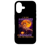 Custodia per iPhone 17 Cat I Ride Dinosaurs Brooms Are For Amateurs Funny Halloween
