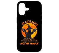Custodia per iPhone 17 Cat Is Black Not My Magick Witch Cats Moon Scary Halloween