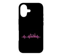 Custodia per iPhone 17 Cat Love Heartbeat Vita Cuore ECG Pulse