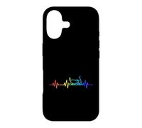 Custodia per iPhone 17 Cat Love Heartbeat Vita Cuore ECG Pulse
