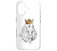 Custodia per iPhone 17 Cavalier King Charles Spaniel Cane che indossa una corona