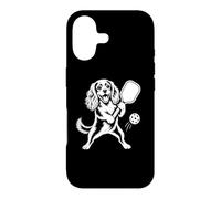 Custodia per iPhone 17 Cavalier King Charles Spaniel Pickleball Sport Vintage Dog