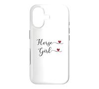 Custodia per iPhone 17 Cavallo Ragazza Cuore carino scritto a mano Tipografia Regalo