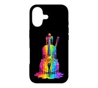 Custodia per iPhone 17 Cello Violoncellista Drip-Painting-Art 80s 90s Violoncello