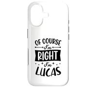 Custodia per iPhone 17 Certo che ho ragione I'm Lucas Nome personalizzato