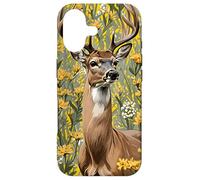 Custodia per iPhone 17 Cervo dalla coda bianca del Nebraskan circondato da verga d'oro 1
