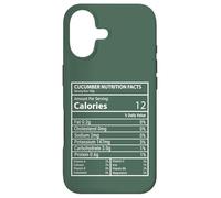 Custodia per iPhone 17 Cetriolo Fatti Nutrizionali Pannello Tipografia Minimal Design