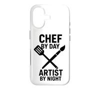 Custodia per iPhone 17 Chef By Day Artist By Night Funny Fancy Restaurant Line Cook