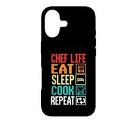 Custodia per iPhone 17 Chef Life Eat Cook Repeat Funny Cooking Chefs Lover