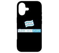 Custodia per iPhone 17 Chicago Papa Leone XIV con Chicago Bandiera Divertente