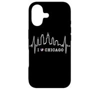 Custodia per iPhone 17 Chicago Skyline Battito del Cuore Stati Uniti Amo Chicago