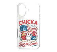 Custodia per iPhone 17 Chicka Boom Boom - Pollo patriottico divertente del 4 luglio