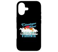Custodia per iPhone 17 Chincoteague Island Wild Horses Virginia Travel Retro Tramonto