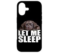 Custodia per iPhone 17 Chocolate Lab Let Me Sleep, cucciolo di cane, Brown Lab, mamma e papà