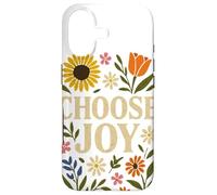 Custodia per iPhone 17 Choose, Joy Floral Affirmation Cottagecore Boho Art