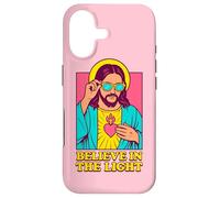 Custodia per iPhone 17 Christian Jesus Believe In The Light Anime Pop Art Rosa