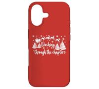 Custodia per iPhone 17 Christmas Book Lover Santa Dashing Through One More Chapter