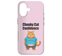 Custodia per iPhone 17 Chunky Cat Confidence Cute Fat Belly - Citazione divertente