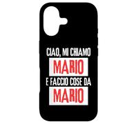 Custodia per iPhone 17 Ciao Sono Mario Faccio Cose da Mario Personalizzato Ironica